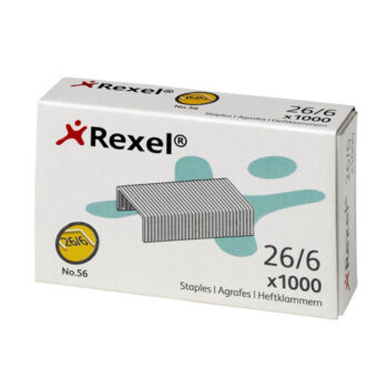 Rexel No.56 Staples (26/6) 6mm 06131 - Pack 1000