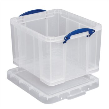 Really Useful Storage Box Clear 35 Litres 35C