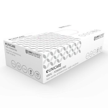 Unicare Clear Vinyl Gloves Medium Powder-Free GS0063 - Pack 100