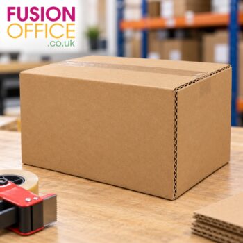 Double Wall Cardboard Boxes 12x9x7 sealed for warehouse shipping – Fusion Office