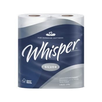 Whisper Silver Luxury Toilet Rolls 2-Ply TLSILVER - Pack 40