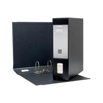 Esselte DOX Lever-Arch Files A4 Black 80mm D26110 Pack 6 - Fusion Office UK