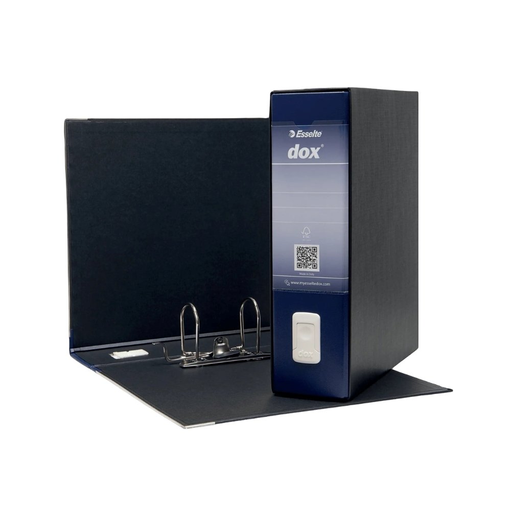 Esselte DOX Lever-Arch Files A4 Blue 80mm D26104 Pack 6 - Fusion Office UK