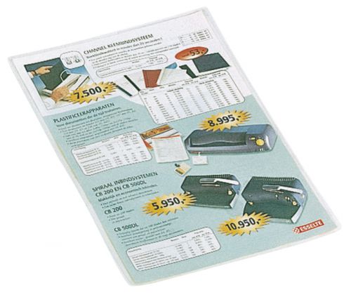Esselte A4 Card Holders Glass Clear Portrait 47774 Pack 100 Fusion Office