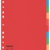 Esselte A4 Cardboard Bright Dividers 10 Part 100201 Pack 10 Fusion Office