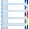 Esselte A4 Dividers Extra Wide 5 Part Polypropylene 15266 Pack 20 Fusion Office