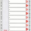 Esselte A4 Index 1 10 Polypropylene Grey 100105 Pack 10 Fusion Office