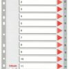 Esselte A4 Index 1 12 Polypropylene Grey 100106 Pack 10 Fusion Office