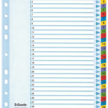 Esselte A4 Index 1 31 With Mylar Tabs 100164 Pack 10 Fusion Office