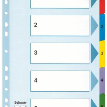 Esselte A4 Index 1 5 With Mylar Tabs 100160 Pack 20 Fusion Office