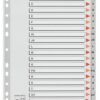 Esselte A4 Index A Z Polypropylene Grey 100112 Pack 10 Fusion Office