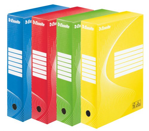Esselte Archiving Boxes Assorted Bulk Pack 250x80x352mm Pack 25 128409 Fusion Office
