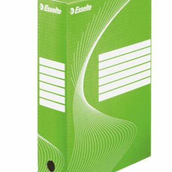 Esselte Archiving Boxes Green 80mm 245x80x345mm Pack 25 128414 Fusion Office