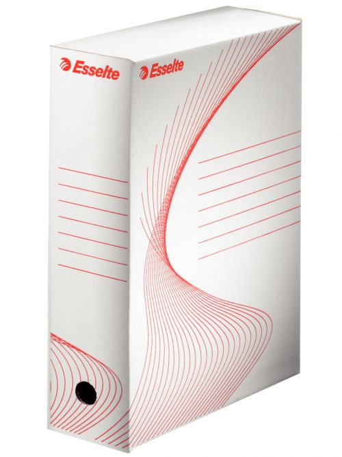 Esselte Archiving Boxes White 245x100x345mm Pack 25 128102 Fusion Office