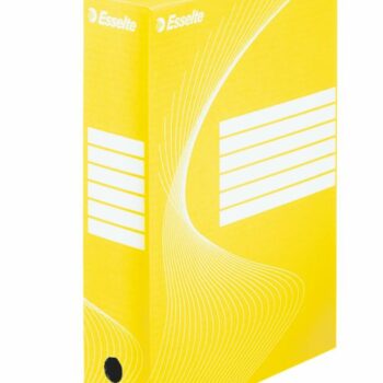 Esselte Archiving Boxes Yellow 80mm 245x80x345mm Pack 25 128413 Fusion Office