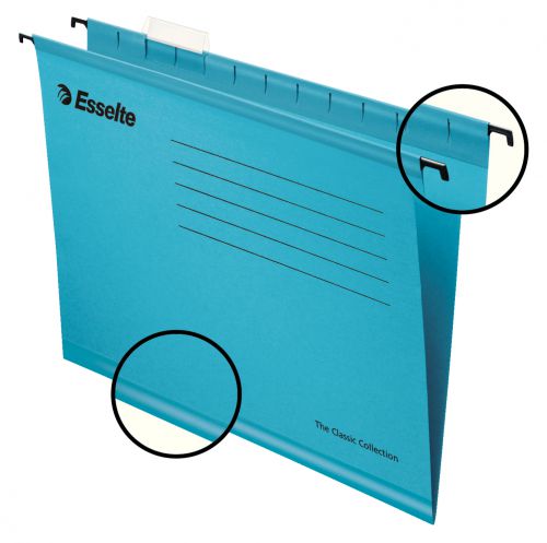 Esselte Classic A4 Suspension Files Blue 90311 Pack 25 Fusion Office