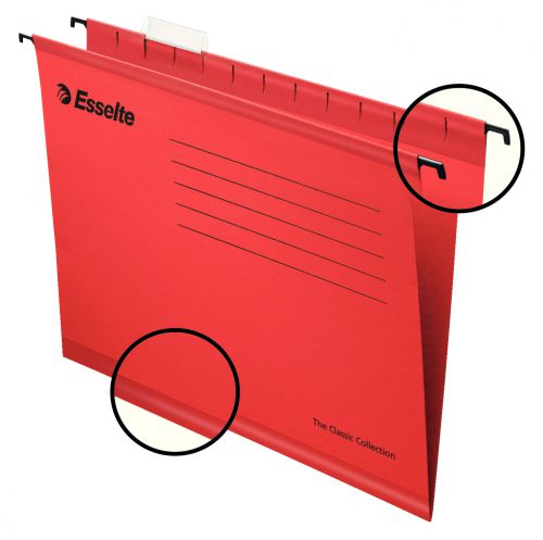 Esselte Classic A4 Suspension Files Red 90316 Pack 25 Fusion Office