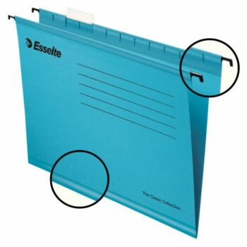 Esselte Classic Foolscap Suspension Files Blue 90334 Pack 25 Fusion Office