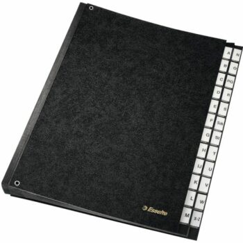 Esselte Desk Organizer A Z 24 Dividers Black 629997 Fusion Office