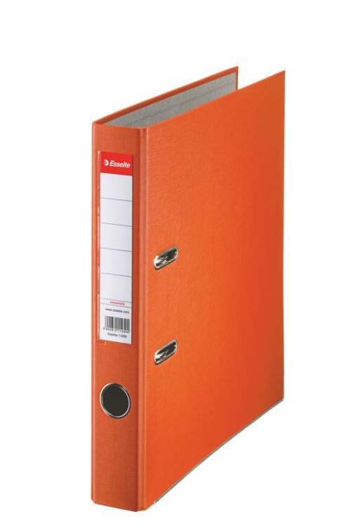 Esselte Essentials Lever Arch Files 50mm Orange 81171 Pack 25 Fusion Office