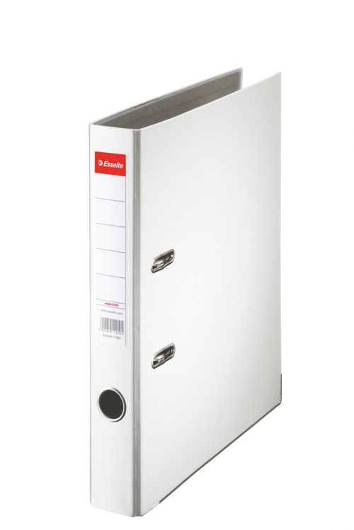 Esselte Essentials Lever Arch Files 50mm White 81190 Pack 25 Fusion Office