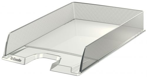 Esselte Europost A4 Letter Trays Glass Clear 623603 Pack 10 Fusion Office