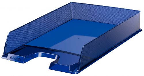 Esselte Europost A4 Letter Trays Transparent Blue 623600 Pack 10 Fusion Office