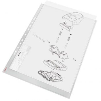 Esselte Heavy Duty A3 Punched Pockets Matte Clear 85mic 47181 Pack 10 X 5 Fusion Office