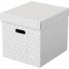 Esselte Home Storage Box Cube White Pack 3 628288 Fusion Office