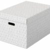 Esselte Home Storage Box Large White Pack 3 628286 Fusion Office