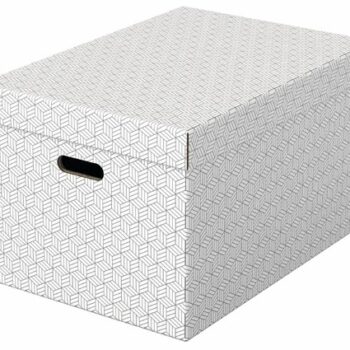 Esselte Home Storage Box Large White Pack 3 628286 Fusion Office