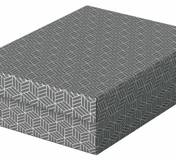 Esselte Home Storage Flat Gift Box Medium Grey Pack 3 628285 Fusion Office