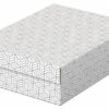 Esselte Home Storage Flat Gift Box Medium White Pack 3 628284 Fusion Office