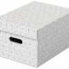 Esselte Home Storage Gift Box Medium White Pack 3 628282 Fusion Office