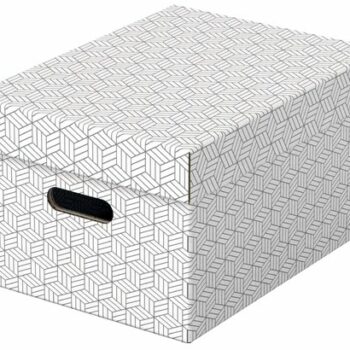 Esselte Home Storage Gift Box Medium White Pack 3 628282 Fusion Office