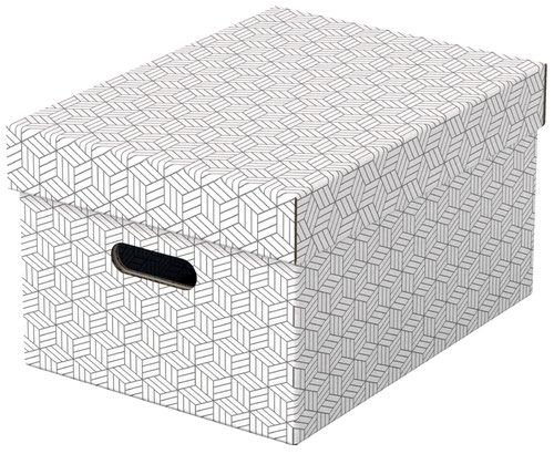 Esselte Home Storage Gift Box Medium White Pack 3 628282 Fusion Office