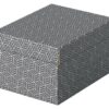 Esselte Home Storage Gift Box Small Grey Pack 3 628281 Fusion Office