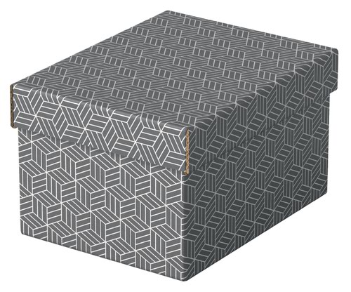 Esselte Home Storage Gift Box Small Grey Pack 3 628281 Fusion Office