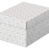 Esselte Home Storage Gift Box Small White Pack 3 628280 Fusion Office