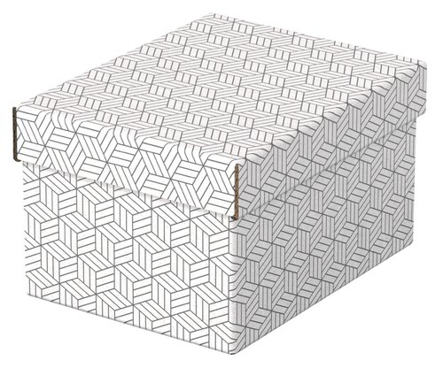 Esselte Home Storage Gift Box Small White Pack 3 628280 Fusion Office