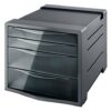 Esselte Intego 4 Drawer Unit Smoked Grey 28453 Fusion Office