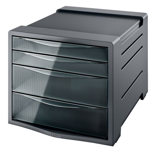 Esselte Intego 4 Drawer Unit Smoked Grey 28453 Fusion Office
