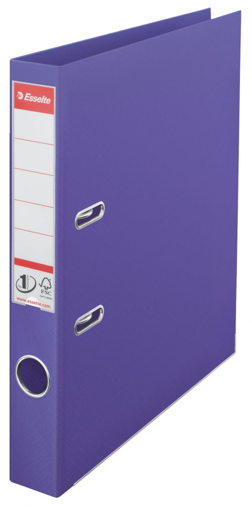 Esselte No1 Lever Arch Files 50mm Violet 811540 Pack 10 Fusion Office