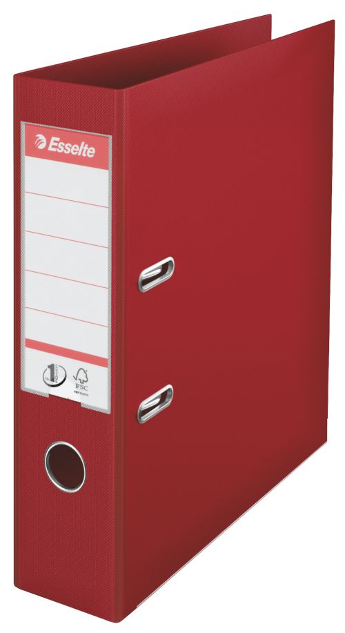 Esselte No1 Lever Arch Files 75mm Burgundy A4 811510 Pack 10 Fusion Office