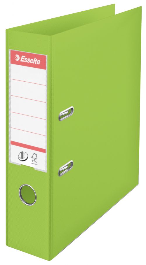 Esselte No1 Vivida Lever Arch Files Green A4 624069 Pack 10 Fusion Office