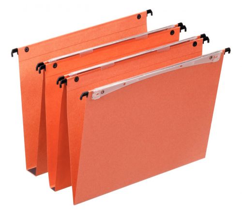 Esselte Orgarex Dual Vertical Suspension Files V Base A4 Orange 21631 Pack 25 Fusion Office