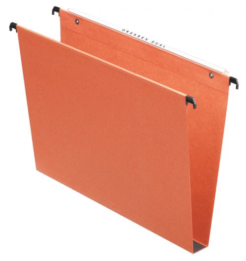 Esselte Orgarex Kori Vertical Suspension Files 30mm Foolscap Orange 10403 Pack 50 Fusion Office