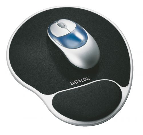 Esselte Premium Gel Mouse Pad Black Silver 67038 Fusion Office