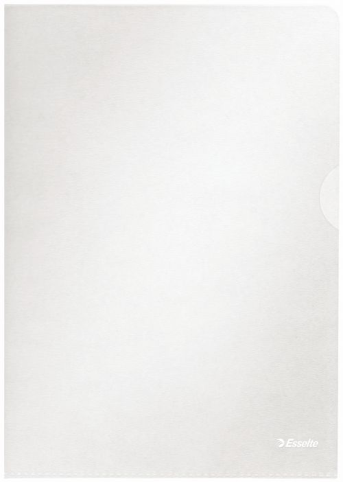 Esselte Quality Cut Flush Folders A4 Clear Matte 105mic 54832 Pack 100 Fusion Office