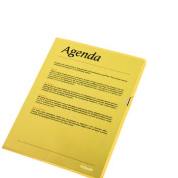 Esselte Quality Cut Flush Folders A4 Yellow Matte 105mic 54842 Pack 100 Fusion Office
